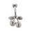 Steel  Belly Navel Bar Button Ring Body Piercing 4