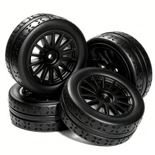 2.7"RC Crawler Tyres Non-Slip Mud Sligers Tires Heavy Duty Rubber Tires for 1/10 RC Mjx 10303 Black