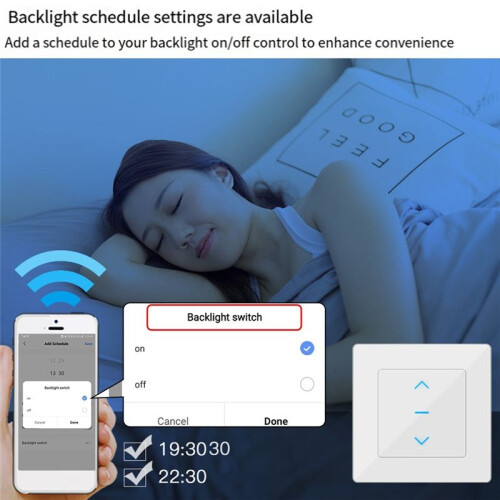 WiFi  Curtain  Touch for Motorized Curtains and Roller Blinds Work for Tuya  Life App Alexa 2