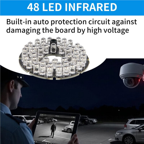 48 LED IR Infrared Illuminating 60 Degree Bulb Board For CCTV Home Security Camera 2