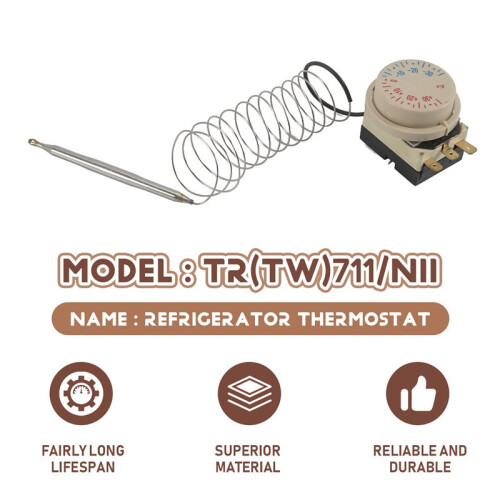 Freezer -30~+30 AC 250V 16A AC380V Temperature Capillary Thermostat 1