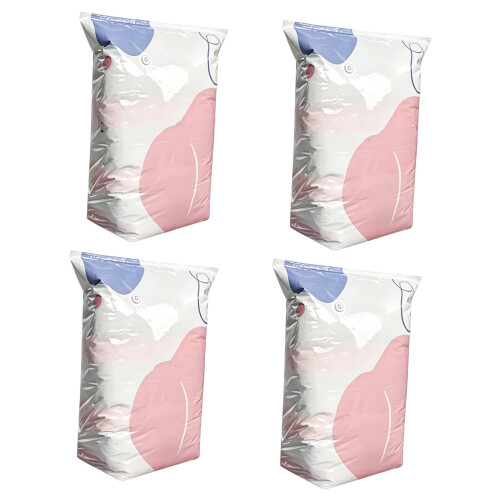 Closet Organization Vacuum Bags with No Pump Seal,-L four pack