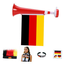 Fan-Party-Zubehörset mit Horn-Flagge, Perückenschal,-Sty1e vier