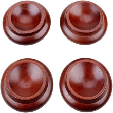 Lot de 4 roulettes pour piano en bois massif avec-Brun rougeâtre
