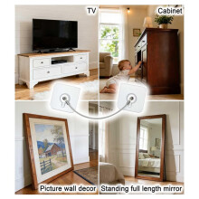 Kit di Ancoraggio per Mobili da 10 Pezzi per La Sicurezza Dei Bambini, Cinghie di Sicurezza Adesive per TV Utilizzate per Prevenire Cadute e