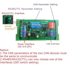 CAN to RS485 RS232 RS422 CANBUS Serial Protocal Converter 2-Way Transparent Data Transmission Module with Din Rail Box