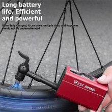 WEST BIKING Elektryczna Automatyczna Pompka Powietrza Przenośny Cyfrowy Inflator 120PSI 1500mAh Uniwersalny Zawór US Francuski UK Czarny