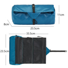 Organizador de Artículos de Tocador Plegable Premium: Bolsa de Lavado Portátil A Prueba de Agua para Viajes, Camping y Gimnasio Negro