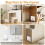 2Pcs Wall Mounted Scale Holder, Self Adhesive Storage Bracket for Bathroom Kitchen Gym Home, Space Saving Organizer 4
