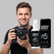 Pulvérisateur Nettoyant pour Boîtier D'Appareil Photo, Portable 50 Ml, Éliminateur Traces Poussière et D'Empreintes Digitales pour Appareils Photo