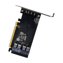Carte D'Adaptateur PCI-E X16 ST568 Vers U.2 SFF-8643 NVMe, Carte D'Adaptateur PCIe X16 4 SFF-8643 -SAS HD NVMe SSD