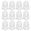 100Pcs Clear Egg Containers 2 Slots Chicken Egg Holder Storage Box Transparent Safe Kitchen Countertop Organizer 2