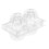 100Pcs Clear Egg Containers 2 Slots Chicken Egg Holder Storage Box Transparent Safe Kitchen Countertop Organizer 3