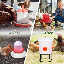 2pcs Metal Stands for Chicken Feeders and Waterers, Stands for Chicken Feeders and Waterers, Rust-Resistant Material