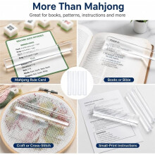 4SZT Powiększający Czytnik Linii Mahjong - Precyzyjna Linijka Powiększająca z Prowadzoną Linią do Księgowości dla Seniorów