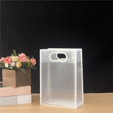 10er Pack Klare Plastiktüten mit Griffen, Wiederverwendbare Klare Goodie-Tüten für Geburtstagsfeiern, Hochzeiten, Babyparty-Geschenke Rosa