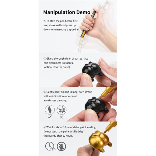 DSPIAE MKA Super Metallic  Brush Pen Environment-Friendly Water-Based Soft   Green Gold A 2