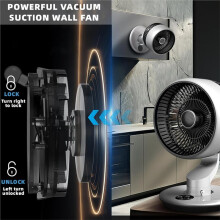 Ventilador de Escritorio USB 5 Velocidades Ajustables 9H Temporizador y Ventilador Eléctrico Oscilante de 120 Montado en la Pared para Cocina Baño