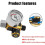 Sprutpistol Tryckventil 1/4" NPT Luftkompressor Tryckreduceringsventil för Hemmet DIY 4