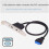 USB 3.0 Front Panel Header 19/20Pin Male to 2 USB C Female Chassis Back Panel Port Extension Cable with Bracket 4