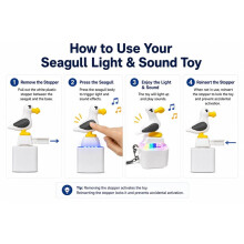 6PCS for Seagull Button Keychain Rechargeable Sound Button Keyboard Clicker Fidget Toy Stress Reducer Noise Maker Gift