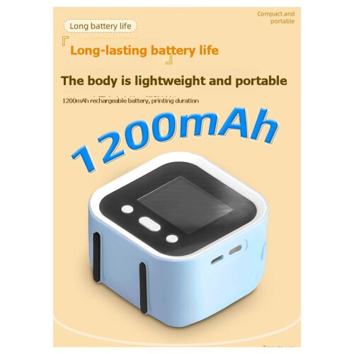 AI Voice-Activated  Thermal Printer, Portable Pocket-Style Children'S Voice-Activated Image Error Correction Printer