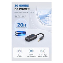 Receptor Transmisor 6.0 2 en 1 Jack AUX de 3.5mm Llamada Manos Libres Adaptador de Audio Inalámbrico para Kit de Coche PC Auriculares