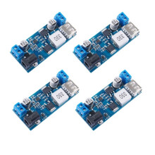 4PCS - 24V/12V to 5V 5A Step Down Power Supply Buck Converter Adjustable USB Step-Down Charging Module for Phone