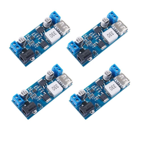 4PCS - 24V/12V to 5V 5A Step Down Power Supply Buck Converter Adjustable USB Step-Down Charging Module for Phone