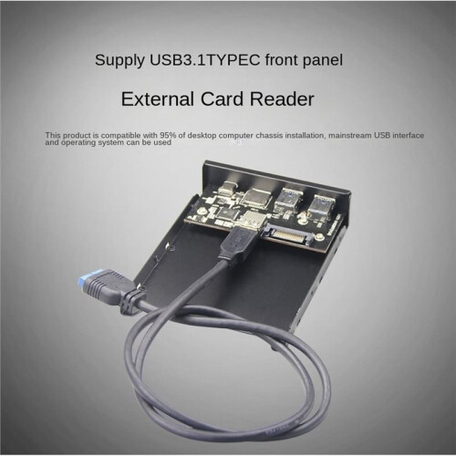 For Micro-/USB 3.0 /TF Flash 3.5 Internal Card Reader,Type C Front Panel 2 USB 3.0 Port Floppy Hub USB 3.1 Gen 1 2