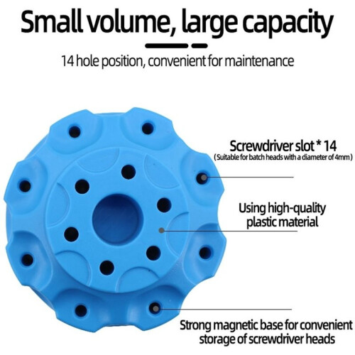 360 Rotating Multi-Functional Maintenance Tool Storage Rack with Magnet and Multi-Hole Slots 1