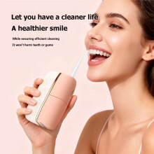 Bärbar Vattenflossare för Resor, Trådlös Oral Irrigator med 4 Pulslägen, Idealisk för Hem & Kontor Rosa