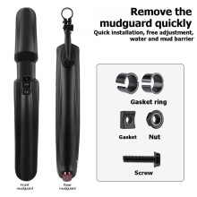 WEST BIKING Fahrradschutzblech Mountainbike Schutzblech Reflex-Warnung Vorder- und Hinterrad Fahrrad-Mudguard für 26-27,5 Zoll MTB Straßenfahrrad
