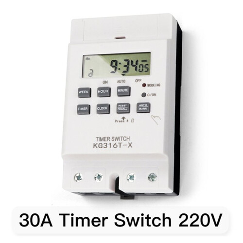 30A 220V,   for Street Lights, Advertising Boards, Water Pumps, Programming 30A Power Failure Module