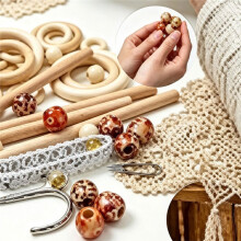 Macrame Kit for Beginners 227pcs, 3mm Cotton Cord , Wall Hanging & Plant Hanger DIY Kit for Adults