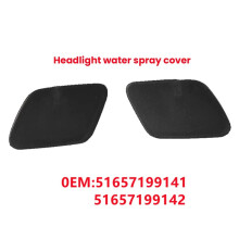 1 Pair Headlight Washer Nozzle Spray Jet Cover Unpainted Cap Front Bumper 51657199141 51657199142 for X5 E70 07-13