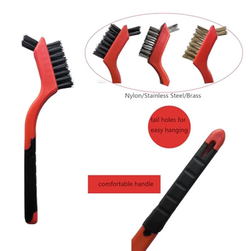 Small Wire Brush Set for Cleaning and Removing Rust From Holes, Contains 6 Brushes. 1