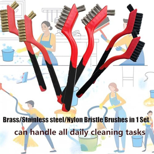 Small Wire Brush Set for Cleaning and Removing Rust From Holes, Contains 6 Brushes. 2