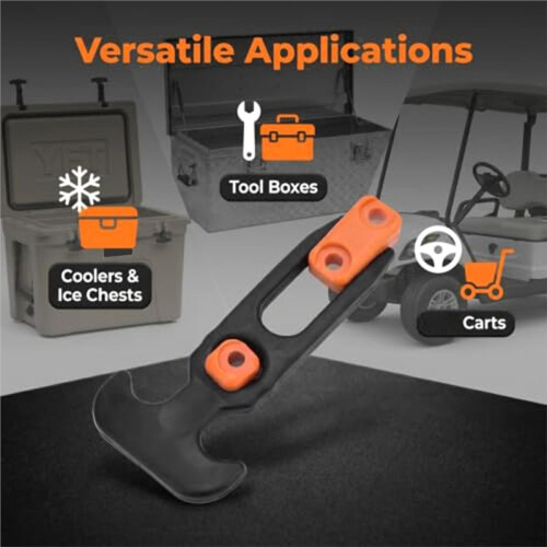T-Handle Latches Rubber Draw Latches Toolbox Cooler Replacement 110mm Toolbox Lid Latches Boat Hatch Latches 6pcs 2