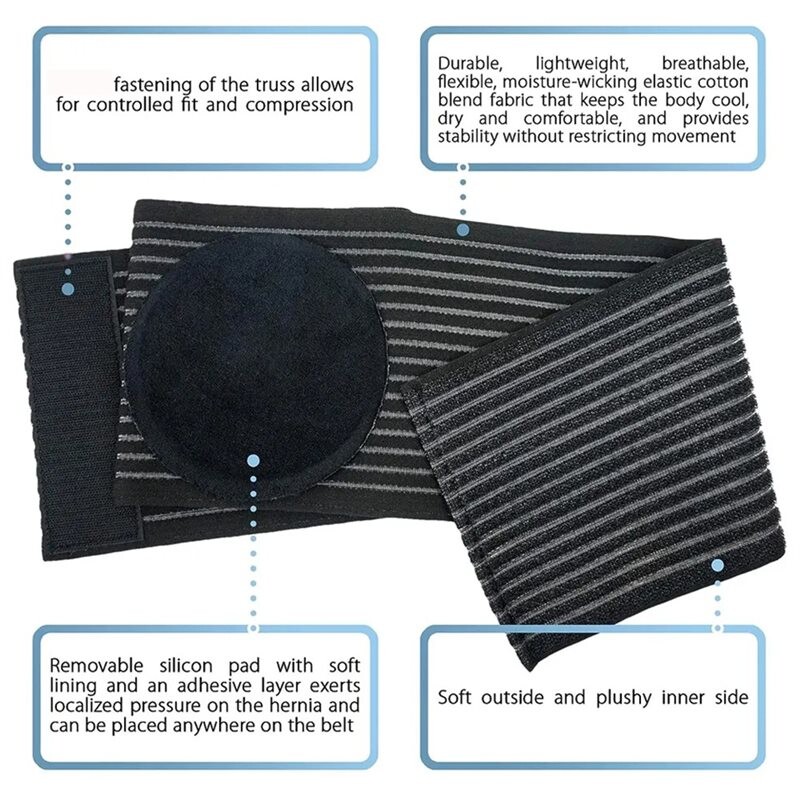 Umbilical Hernia Belt for Men Women Abdominal Support Band Workout Gym ...