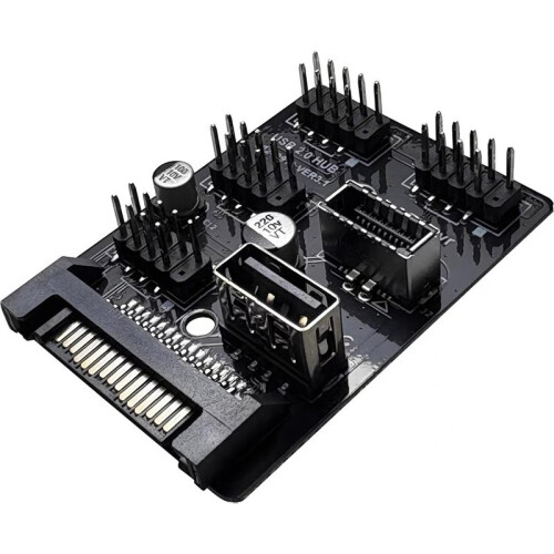 Multi Port Interne USB Hub - 5 Interne USB 2.0 Poorten - Moederbord USB Splitter 9Pin USB 2.0 Header Splitter 1