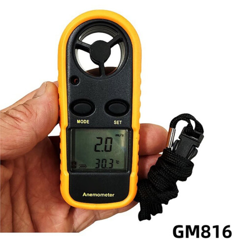 Digital Anemometer GM816  Pocket Anemometer Wind Thermometers Wind Meter (No Battery) 1