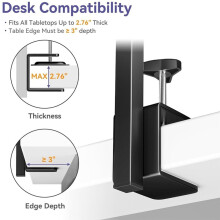 Adjustable Dog Grooming Arm with Clamp, 26″-40″ Height, S Hammock with Back Buckle, No-Sit Grooming Restraint