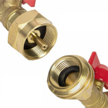 1 Lb to 20 Lb Propane Tank Adapter (CGA600 to QCC1/POL) Propane Tank Conversion Adapter with Manual Shut-Off Valve