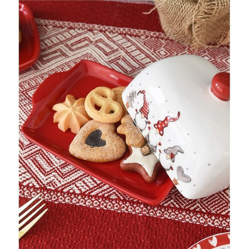1set Ceramic Butter Dishes with Lids, Suitable for Kitchen Countertops, Cheese Storage Containers, Snack Container 2