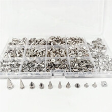 593 Pcs Punk Studs and Spikes Kit for Clothing, Leather, and DIY Projects