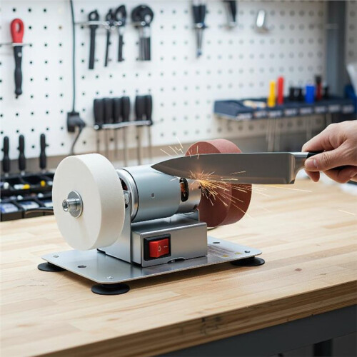 Electric  Bench Sander 200W Table Grinder Stepless Variable Speed Control for Cutter Sharpening Polishing EU Plug 2