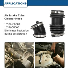 Luftren Insugningsslang med Klämmor för FX35 3.5L 2003-2008 16576-CG000 16576CG000