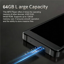 4GB+64GB Android Media Player 5,0 Zoll Musik Video 16MP Kamera Tragbarer Touchscreen APP Download FM Radio