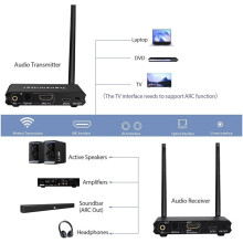 2,4 GHz Wireless ARC Optischer Audio-Transmitter Empfänger für TV-Projektor, CEC-Steuerung für R/L 3,5 mm RCA Verstärker Lautsprecher